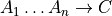 A_1\ldots A_n \to C